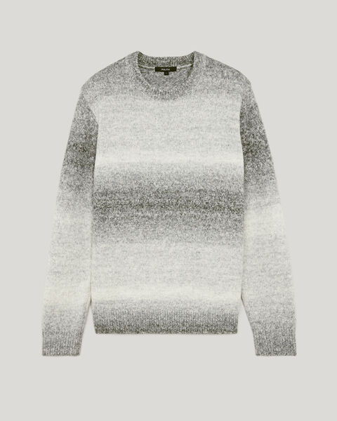 Space-Dyed Crew Neck Knit, Grey, hi-res